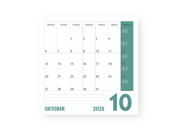 Mummi Veggkalender 2025 Kalender 2025