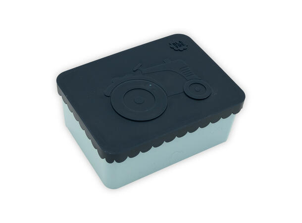 Blafre matboks i plast ett rom - Traktor Mørk blå/lys blå