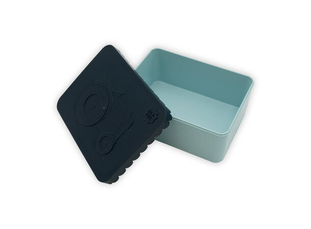 Blafre matboks i plast ett rom - Traktor Mørk blå/lys blå