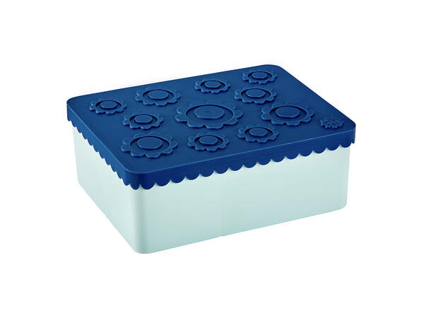 Blafre matboks i plast treroms - Blomst Blå