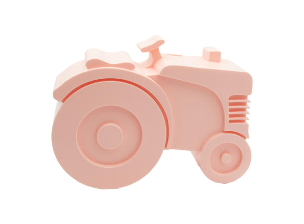 Blafre matboks i plast - Traktor Lys rosa