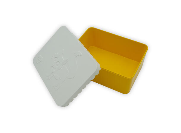 Blafre matboks i plast ett rom - Rev Hvit/gul