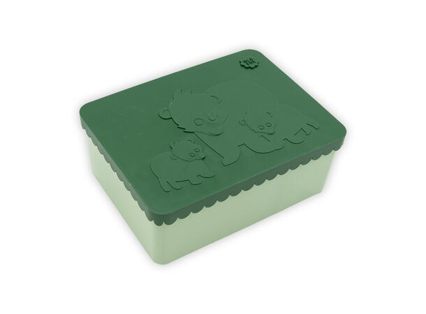 Blafre matboks i plast treroms - Bjørn Mørk grønn/lys grønn