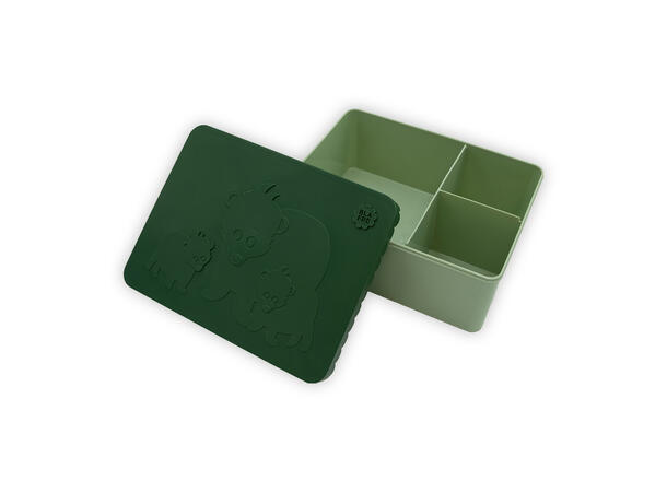 Blafre matboks i plast treroms - Bjørn Mørk grønn/lys grønn