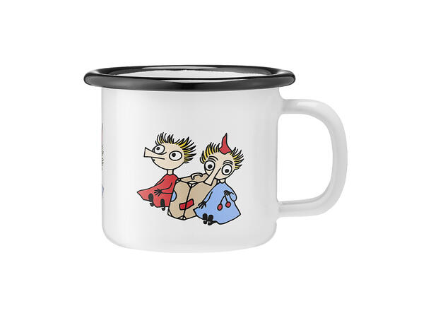 Mummikopp Emalje - Tufsla og Vifsla 1,5 dl Retro 