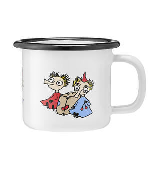 Mummikopp Emalje - Tufsla og Visla 1,5 dl Retro