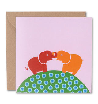 Blafre kort stort - Elefant Dobbelt kort