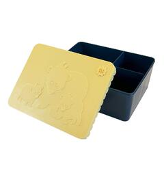 Blafre matboks i plast treroms - Bjørn Lys gul/mørk blå