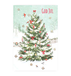 Dobbelt julekort God jul A6 Dobbelt kort