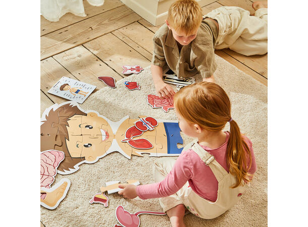 Puslespill kroppen gutt - 34 brikker 3+