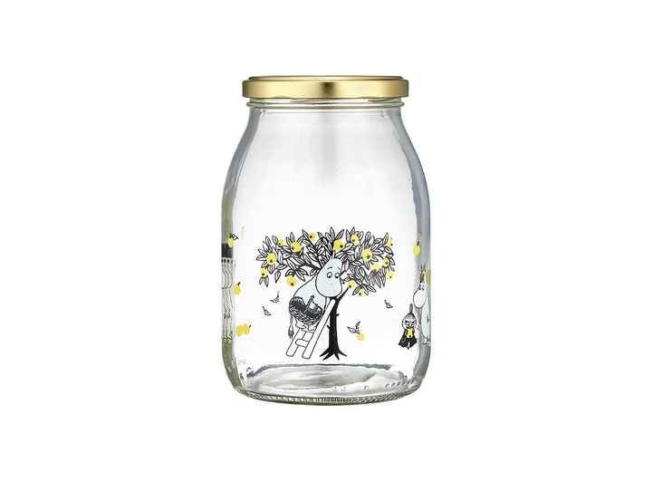 Mummi glasskrukke + 4 klistremerker 1 liter 