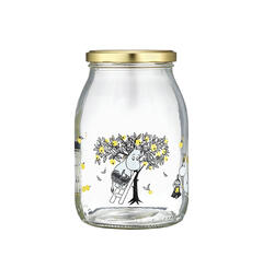 Mummi glasskrukke + 4 klistremerker 1 liter