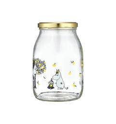 Mummi glasskrukke + 4 klistremerker 1 liter