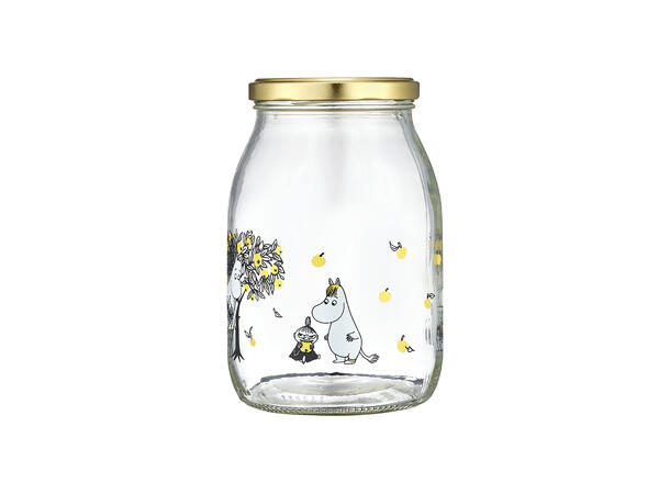 Mummi glasskrukke + 4 klistremerker 1 liter