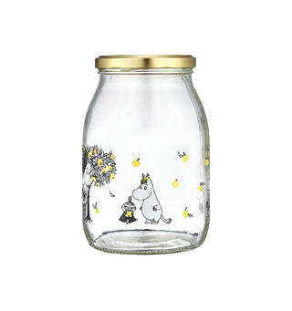 Mummi glasskrukke + 4 klistremerker 1 liter