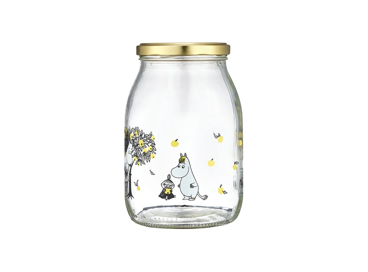Mummi glasskrukke + 4 klistremerker 1 liter 