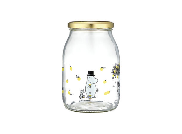 Mummi glasskrukke + 4 klistremerker 1 liter