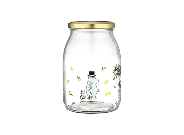 Mummi glasskrukke + 4 klistremerker 1 liter 