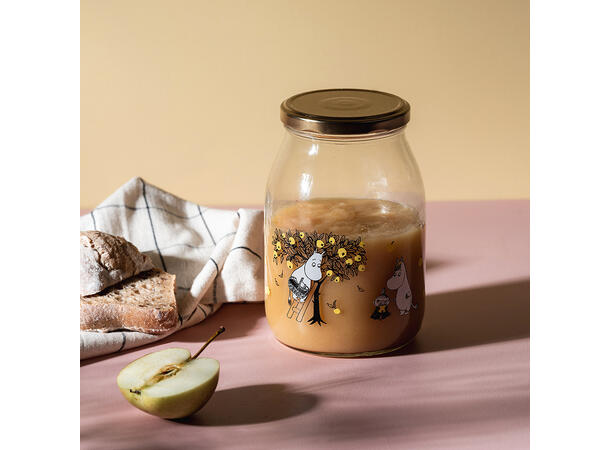 Mummi glasskrukke + 4 klistremerker 1 liter