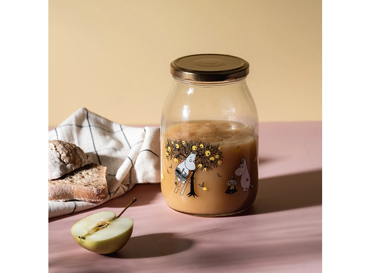 Mummi glasskrukke + 4 klistremerker 1 liter 