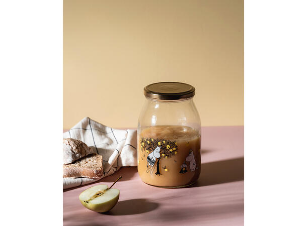 Mummi glasskrukke + 4 klistremerker 1 liter