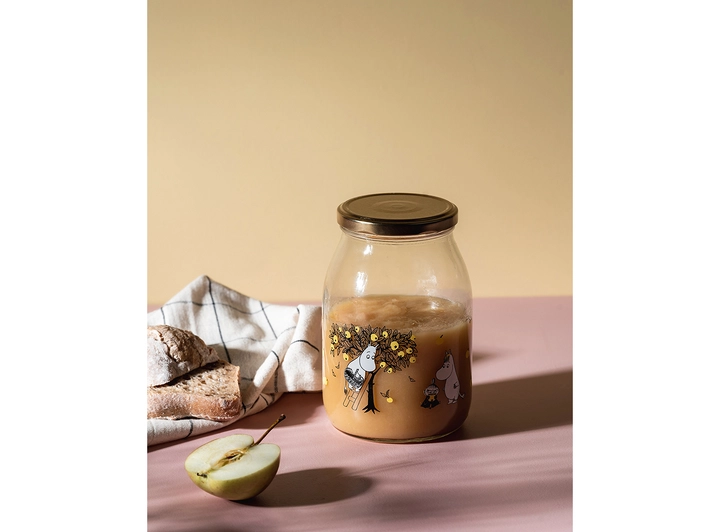 Mummi glasskrukke + 4 klistremerker 1 liter 