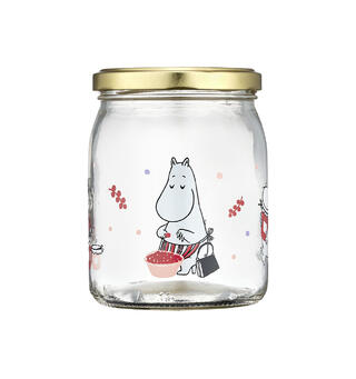 Mummi glasskrukke + 4 klistremerker 0,5 liter
