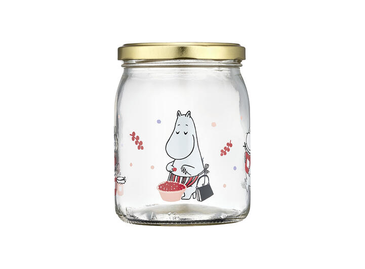 Mummi glasskrukke + 4 klistremerker 0,5 liter 