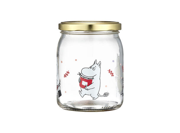 Mummi glasskrukke + 4 klistremerker 0,5 liter