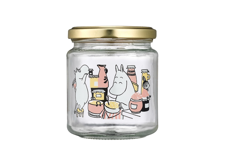 Mummi glasskrukke + 4 klistremerker 0,3 liter 