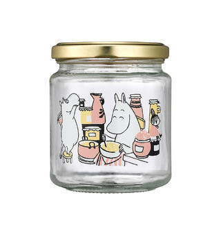Mummi glasskrukke + 4 klistremerker 0,3 liter
