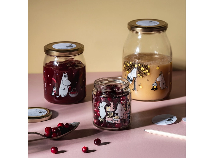 Mummi glasskrukke + 4 klistremerker 0,3 liter 