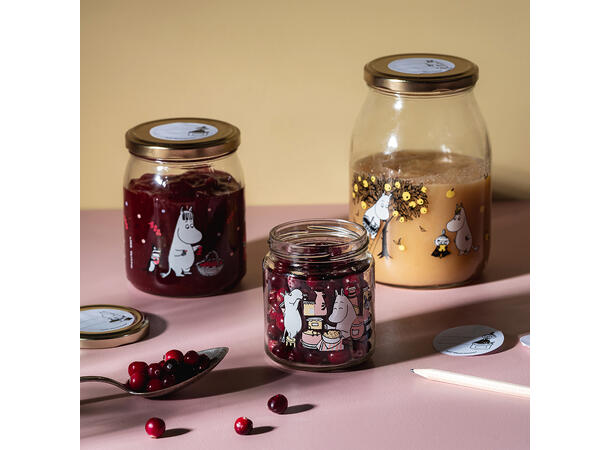 Mummi glasskrukke + 4 klistremerker 0,3 liter