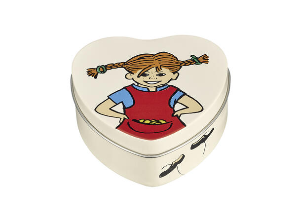 Pippi Hjerteboks i tinn - Vær som Pippi 10cm