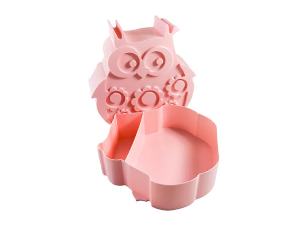 Blafre matboks i plast - Ugle Lys rosa