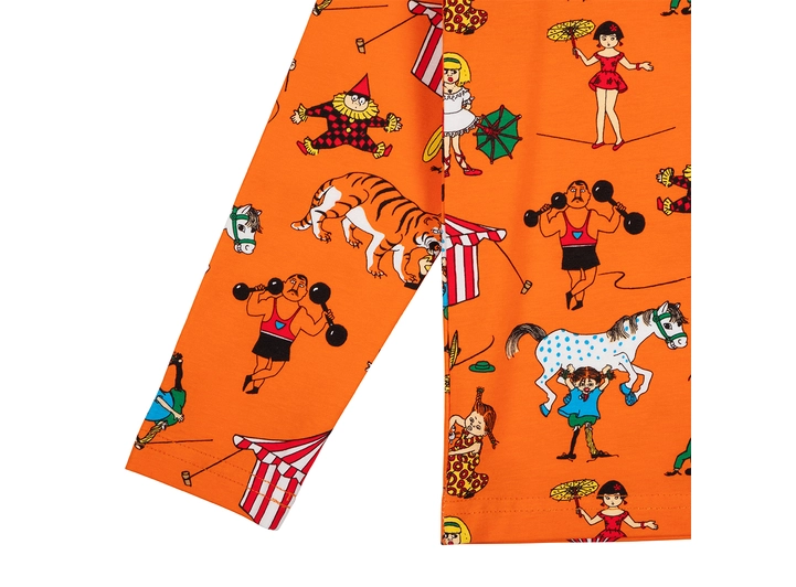 Pippi Genser - Sirkus Orange 122 Barneklær fra Pippi 
