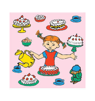 Pippi Serviett - Bursdag 33 x 33 cm