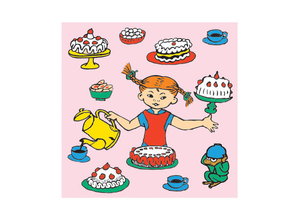 Pippi Serviett - Bursdag 33 x 33 cm