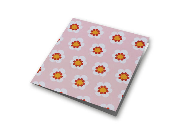 Blafre kort lite - Blomster Dobbelt kort