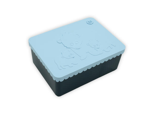 Blafre matboks i plast treroms - Bjørn Himmelblå/mørk blå