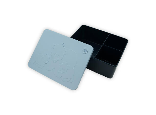 Blafre matboks i plast treroms - Bjørn Himmelblå/mørk blå