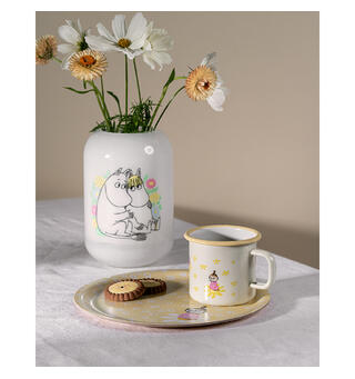Mummikopp Emalje - Blomster 3,7 dl