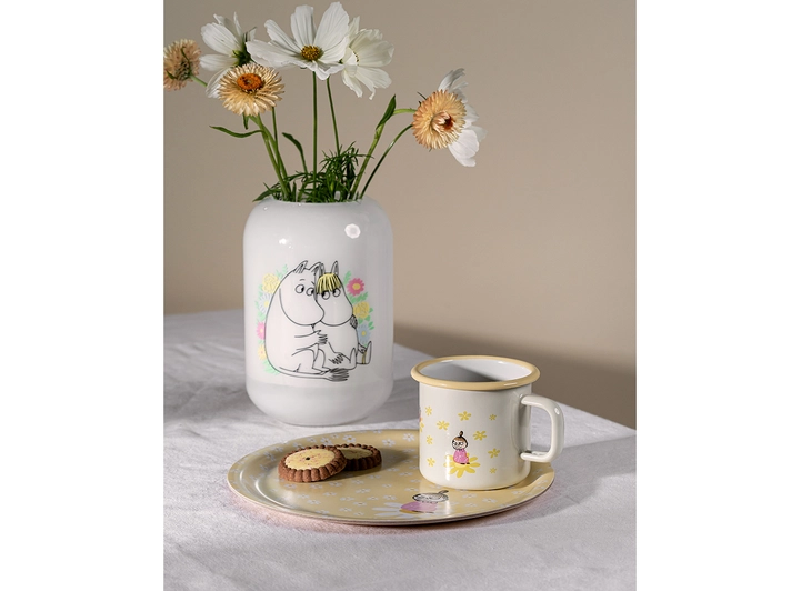 Mummikopp Emalje - Blomster 3,7 dl 