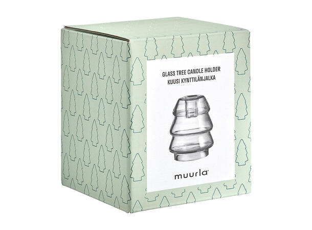 Muurla Glasstre stearinlysholder 10,5cm