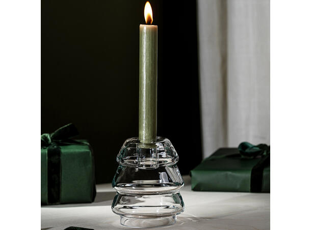 Muurla Glasstre stearinlysholder 10,5cm