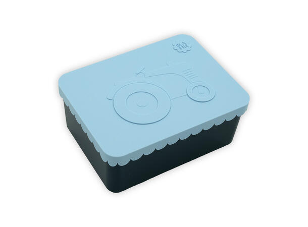 Blafre matboks i plast ett rom - Traktor Himmelblå/mørk blå