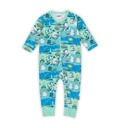 Mummi Pyjamas - Stranddag Turkis Babyklær fra Mummi