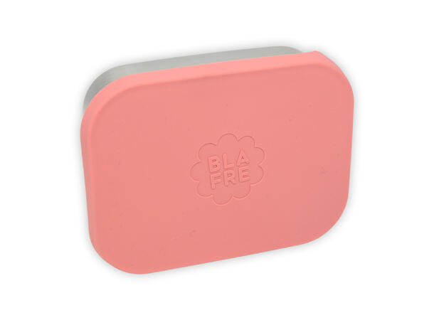 Blafre stålmatboks tre rom - Rosa Med silikonlokk