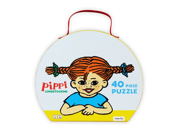 Pippi Langstrømpe - Puslespill i koffert 40 brikker 