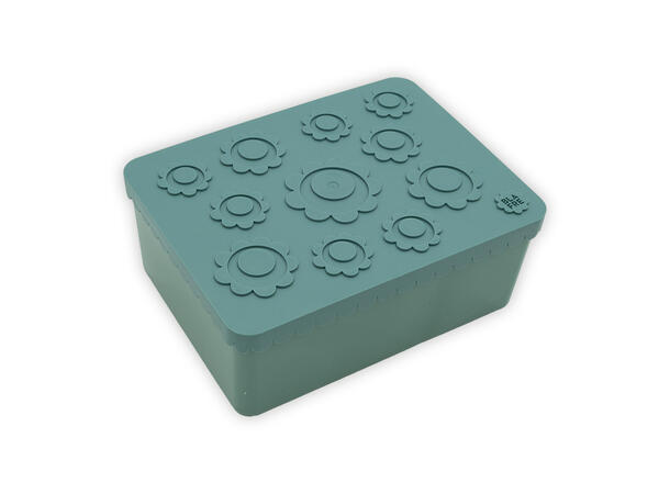 Blafre matboks i plast treroms - Blomst Blågrønn/blågrønn